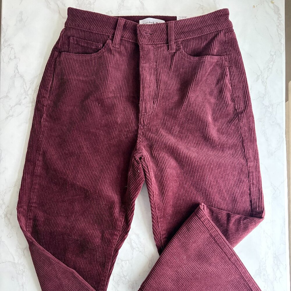 Loft straight-leg cords - size 27P - curvy fit
